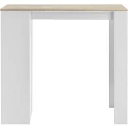 [en.casa] 3 Shelves White & Oak Bartisch 50x110cm